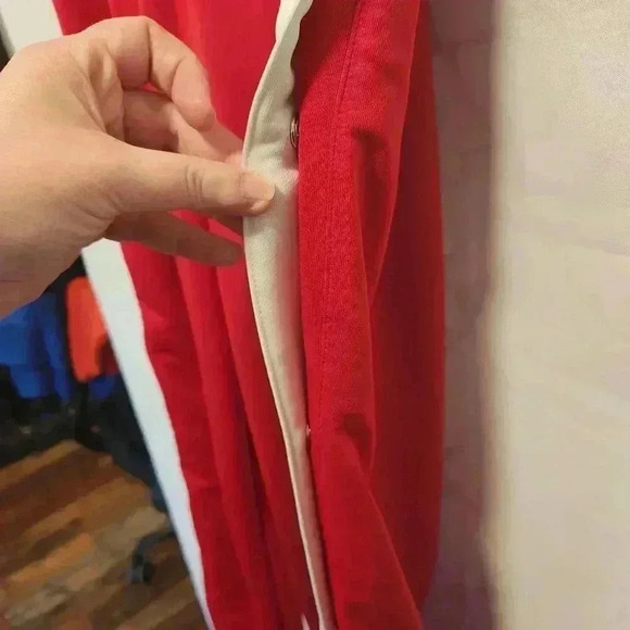 Nike Dri-Fit Size‎ Large (T) Tear-Away Athletic Pants Red with White Stripe - Picture 4 of 11